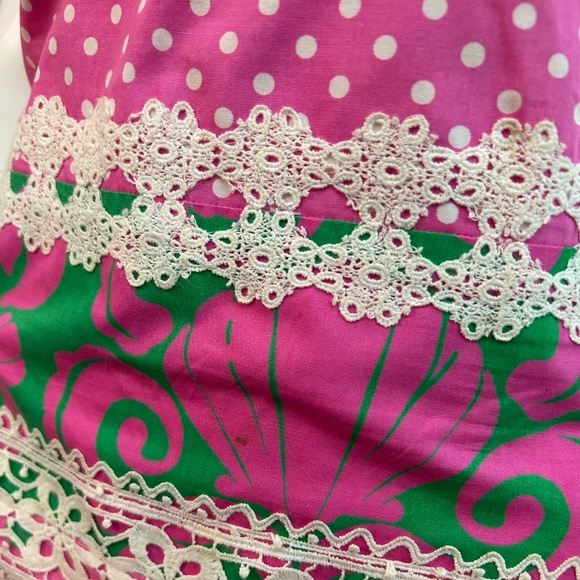 Lilly Pulitzer white label vintage Paradise Patch Patchwork Print Dress - size 8 - Picture 2 of 7